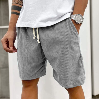 2025 Shorts casuais de veludo masculino – Shorts casuais estilo verão, cintura e