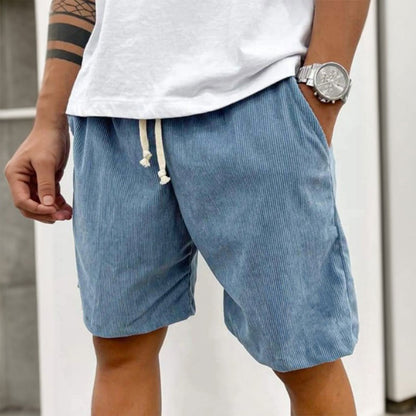2025 Shorts casuais de veludo masculino – Shorts casuais estilo verão, cintura e