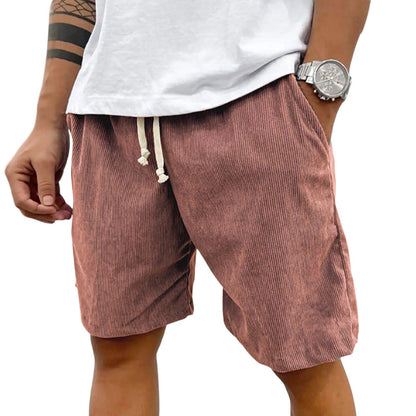2025 Shorts casuais de veludo masculino – Shorts casuais estilo verão, cintura e