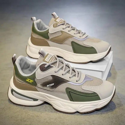 Novos sapatos esportivos de verão masculino 2025 divertido moda malha leve tênis