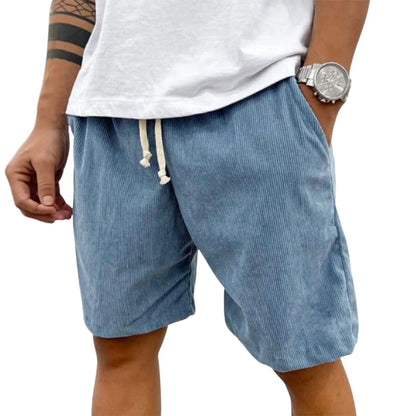 2025 Shorts casuais de veludo masculino – Shorts casuais estilo verão, cintura e