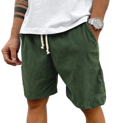 2025 Shorts casuais de veludo masculino – Shorts casuais estilo verão, cintura e