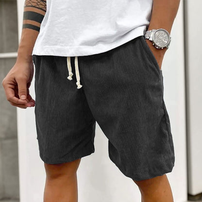 2025 Shorts casuais de veludo masculino – Shorts casuais estilo verão, cintura e