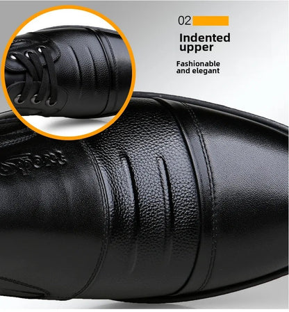 Sapatos masculinos de couro de vaca genuíno, sapatos casuais de negócios