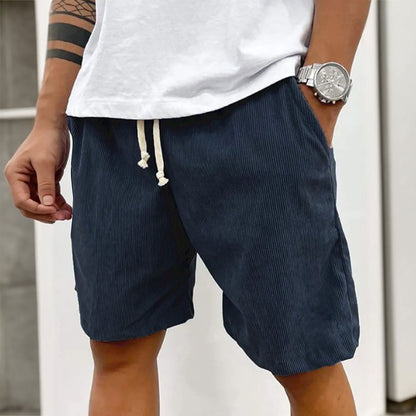 2025 Shorts casuais de veludo masculino – Shorts casuais estilo verão, cintura e
