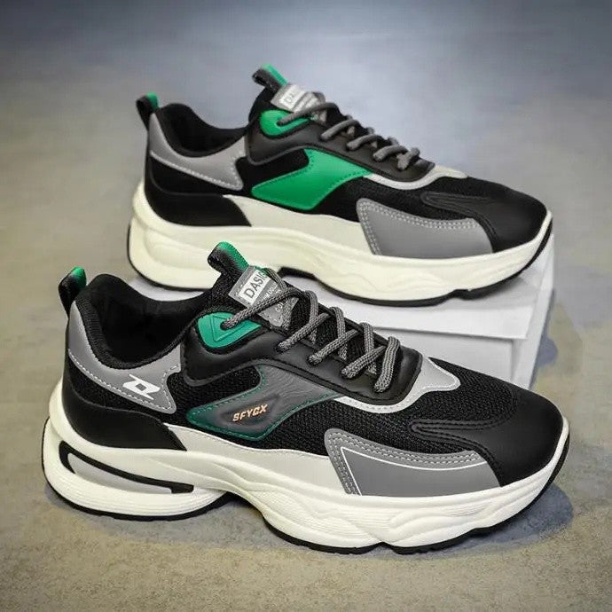 Novos sapatos esportivos de verão masculino 2025 divertido moda malha leve tênis