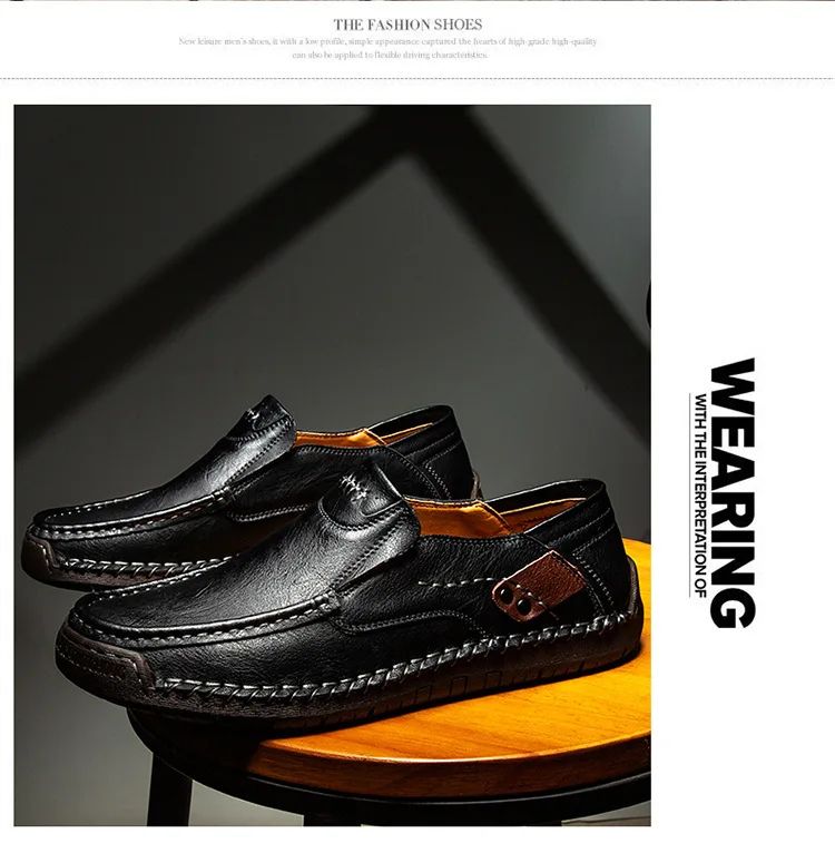 Mocassins masculinos respiráveis penetração em sapatos de condução italianos