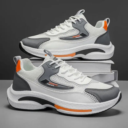 Novos sapatos esportivos de verão masculino 2025 divertido moda malha leve tênis