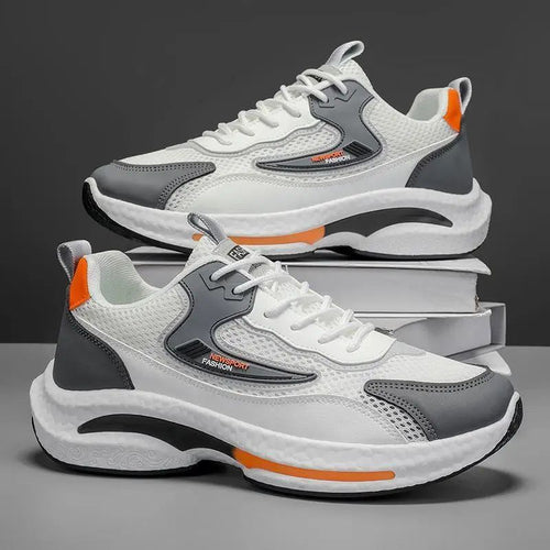 Novos sapatos esportivos de verão masculino 2025 divertido moda malha leve tênis