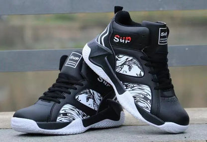 Primavera 2025 moda masculina tênis de basquete esportes ao ar livre alta superi