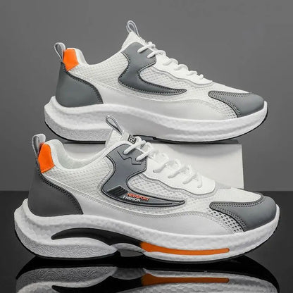 Novos sapatos esportivos de verão masculino 2025 divertido moda malha leve tênis