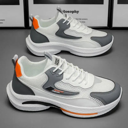 Novos sapatos esportivos de verão masculino 2025 divertido moda malha leve tênis