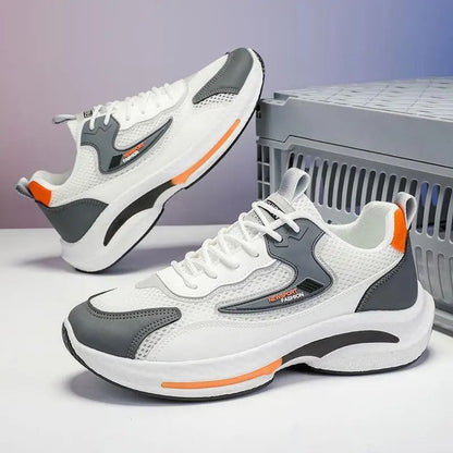 Novos sapatos esportivos de verão masculino 2025 divertido moda malha leve tênis