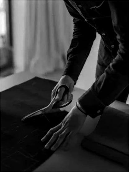 Ternos masculinos de lã tweed, marrom/preto, espinha de peixe