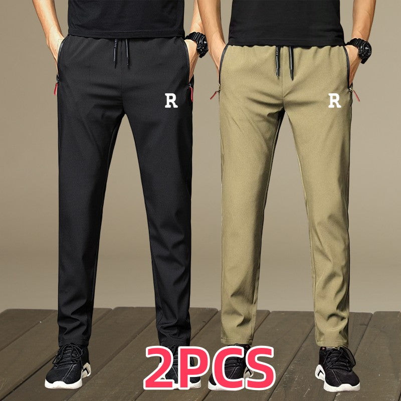 Pacote de 2, calças casuais masculinas, calças masculinas, calças de moletom mas